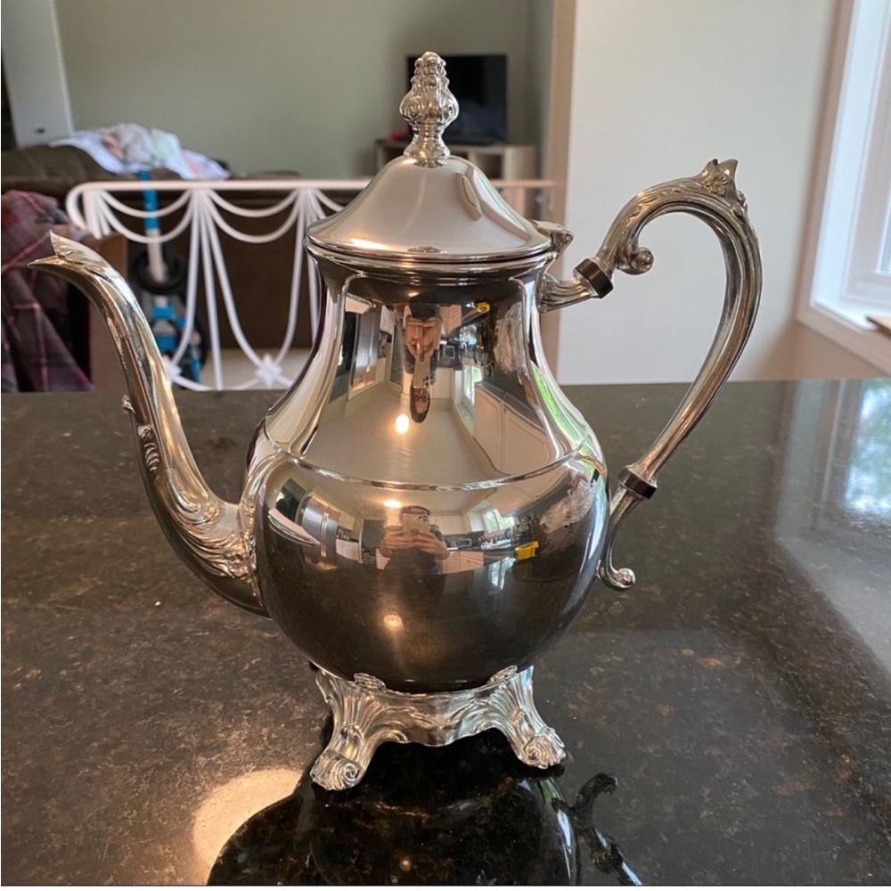F B ROGERS SILVER TEA COFFEE POT